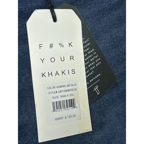 NWT THE PERFECT JEAN NYC Slim Fit Denim Jeans Men's Size 34x32 - Picture 6 of 10